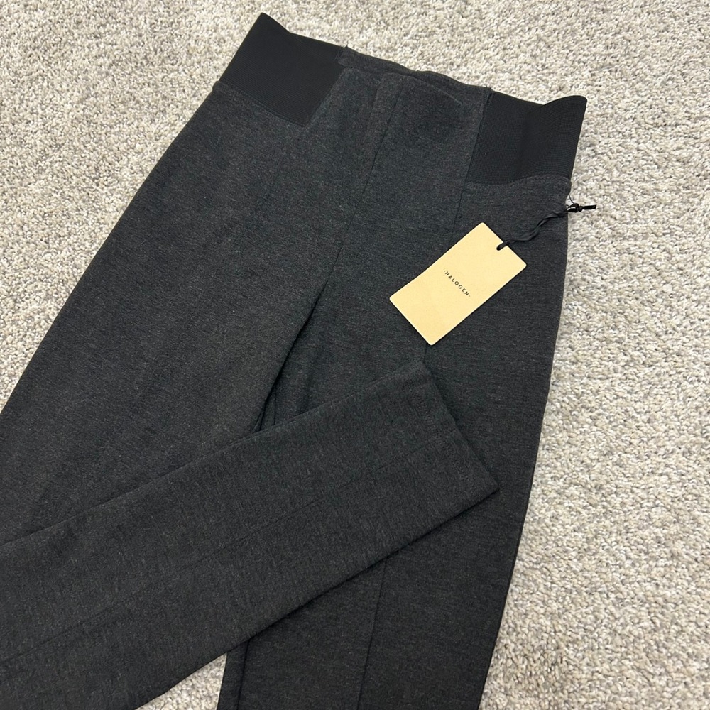 Halogen Ponte Leggings XS Charcoal Gray High Waist Seamed Front 28"‎ Inseam New